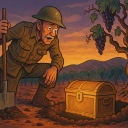 A WWI vet dug for gold next to his Zinfandel vines. What would you dig for in your yard?