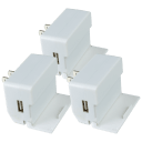 3-Pack: PulseTV Dual USB Wall Adapter with Phone Holder