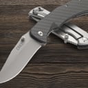CRKT Gulf Stone Wash OR Xan Carbon Fiber Knife with G10 Handle