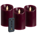 3-Pack: Luminara Flameless 4.5" Pillar Candles with Remote