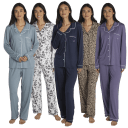 Born Long Sleeve Notch Collar Pajama Set