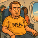 Who else has their meh t-shirt as their go to for flying?