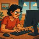 When I work from home, I work: