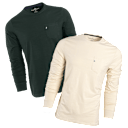 2-Pack: Tailor Vintage Stretch Slub Jersey Long Sleeve Pocket Tees