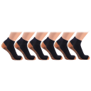 6-Pack: XTF Black Copper-Infused Compression Ankle-Length Socks