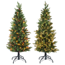 5' Bethlehem Lights Green Overlit Slim Spruce Tree