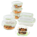 Cooks Tools 16-Piece Glass with Snap Lid Storage Set