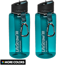 2-Pack: LifeStraw Go 1-Liter Tritan Water Filter Bottle