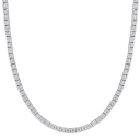 Voss+Agin 12.5 CT DEW Created Brilliant Sapphire 16” Tennis Necklace
