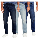 3-Pack: Men's Flex Stretch Slim Straight Jeans with 5 Pockets