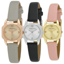 Laura Ashley Women's Hexagonal Vegan Leather Strap Watch