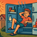 I keep cool in the summer by: