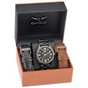 Gianello Interchangeable 3-Strap Watch Set