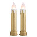 2-Pack: Mr. Christmas Indoor/Outdoor 2-Foot Blow Mold Candles