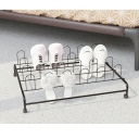 J&V Textiles Glossy Black UTB Rolling 24-Shoe Storage Rack