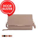 Donna & Becky Leilani Double Zipper Phone Crossbody with Metal Bar