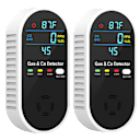 2-Pack: Hakol 4-in-1 Upgraded Natural Gas Leak & Carbon Monoxide Detector