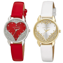 Laura Ashley Open Heart Patent Strap Watch