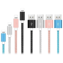 4-Pack 6-Feet Long Assorted  Colors Braided Lightning Cables for Apple Devices
