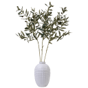 August & Leo 40" Olive Branch Arrangement In Embossed Ceramic Vase