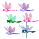 Exhart Set-of-6 4" WindyWings Dragonfly Plant Stakes