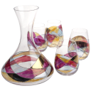 Antoni Barcelona 5-Piece Stemless Wine Glass and Decanter Gift Set