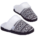 Born Fair Isle Faux Fur Scuff Slippers