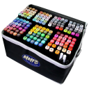 MMFB Arts & Crafts 168-Piece Colors Dual Tip Artist Markers with Travel Case