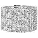 Romano Stivali Elegant Faceted Crystal 10-Tier Bracelet for Women