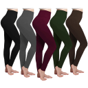 5-Pack: Ciana Women's Cozy Fleece-Lined Seamless Leggings