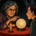 Filomena is the woman at the table who *knows things*. What does she know about you?