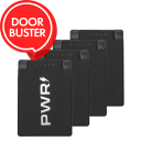 4-Pack: PWRCard 2500mAh Slim Power Banks with Integrated Charging Cables