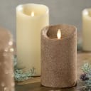Luminara 4-Piece Flameless Smooth & Glitter Candles