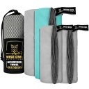 Wise Owl Outfitters 4-Piece Camping Towel Set