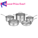 Cuisinart Chef's Classic 9-Piece Stainless Steel Home Gourmet Cookware Set