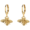 Rose And Lilly 14K Gold Bee Huggie Drop Earrings