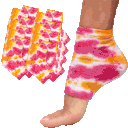 8-Pack: ZenToes Cotton Gel Heel Tie-Dye Socks