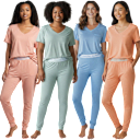 2-Pack: Avalanche Short Sleeve Yummy Jogger Sets
