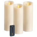 3-Pack: Luminara Flameless 8.5" Pillar Candles with Remote