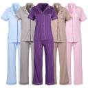 Moonstruck Short Sleeve Notch Collar Pajama Set
