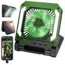 Hakol Rechargeable 20000mAh Solar Camping Fan with LED Lantern