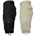 Blu Rock 2-Pack Men's Distressed Cotton Cargo Belted Shorts