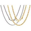 Steeltime 2-Piece Rope Chain 24" Necklaces