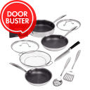 Copper Chef Non-Stick Stainless Steel Cookware Set