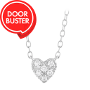 Brilliant Diamond Lab Grown Diamond Accent  Heart Shape Necklace
