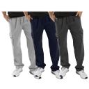 3-Pack: Men's Heavyweight Fleece Cargo Sweatpants