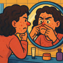 When I get/used to get zits, I'd: