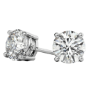 Voss+Agin 1.50 Carat TW Genuine Moissanite Stud Earrings