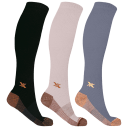 3-Pack: Titan Copper Infused Anti-Fatigue Knee High Compression Socks