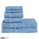 Bibb Home 6-Piece Combed Cotton Towel Set